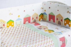 RABBY BABY КПБ 3 предмета ДОМИКИ Зеленый