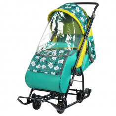НИКА Санки-коляска Умка 3-1 Мишки Изумруд