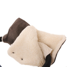 PITUSO Муфта для рук на коляску шерстяной мех (белый) + плащевка классика 
